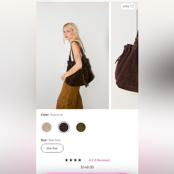 FREE PEOPLE - Serena Cinched Shoulder Bag - Picture 2 of 6